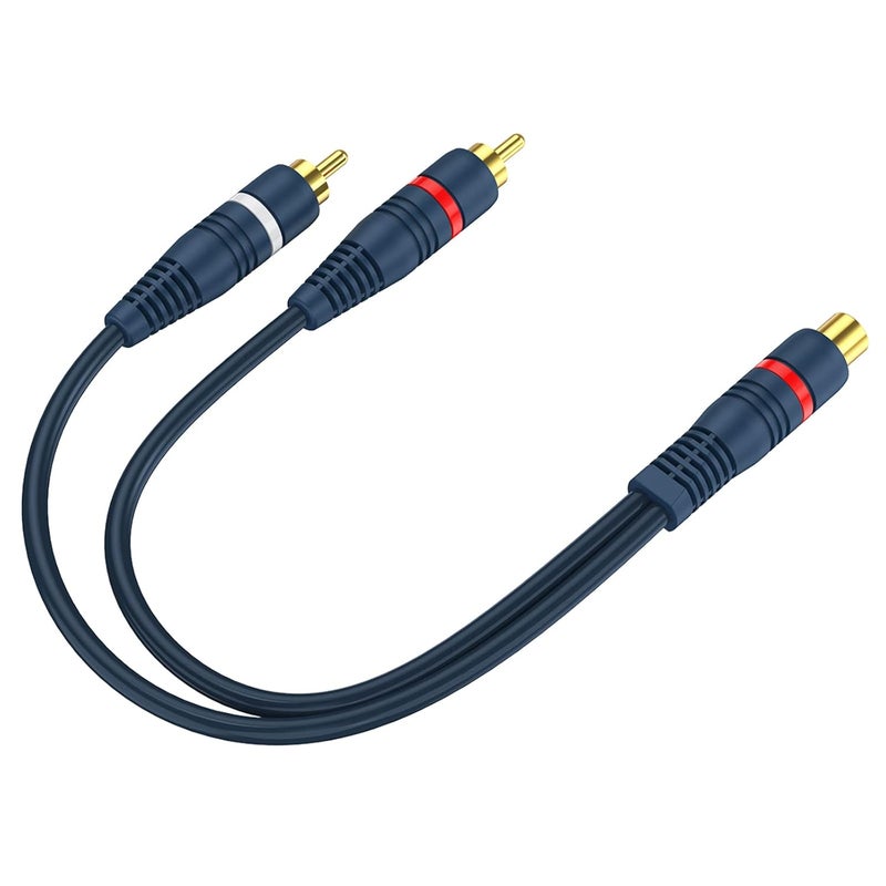 DteeDck RCA Splitter - 1 Female to 2 Male, 5 Pack, 8 Inch Audio Video Splitter Adapter - Image 5